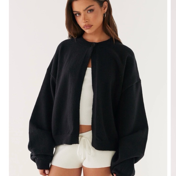 Peppermayo Sweaters - Peppermayo Black Teddy Jacket